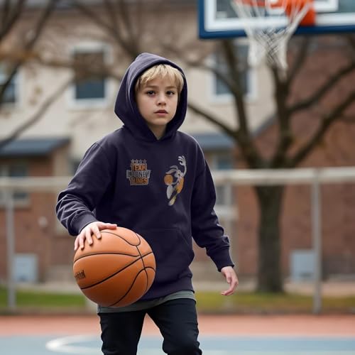 Warner Bros Looney Tunes Boys Pullover Hoodie Team Looney Tunes Graphic Print Hooded Sweatshirt for Kids & Teens4