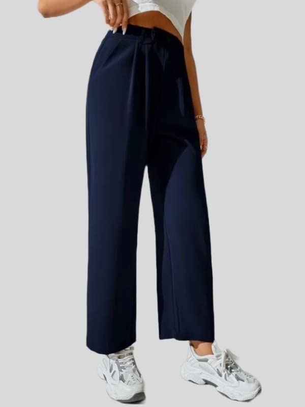 Image of Elendra Women Cotton - Trousers Pant Wide Leg