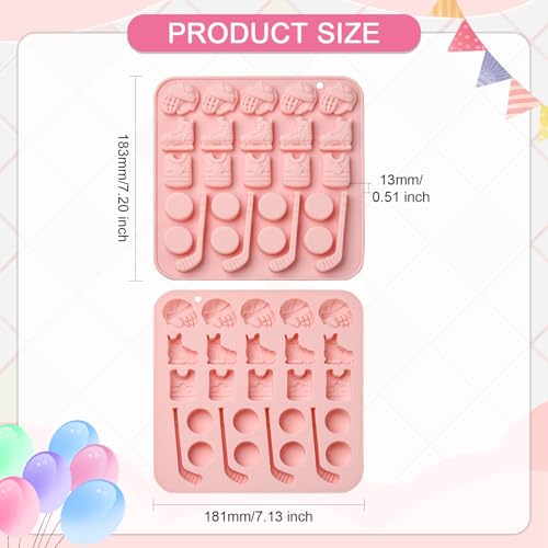 Moldes de silicona hockey 2 piezas para repostería miniatura 2