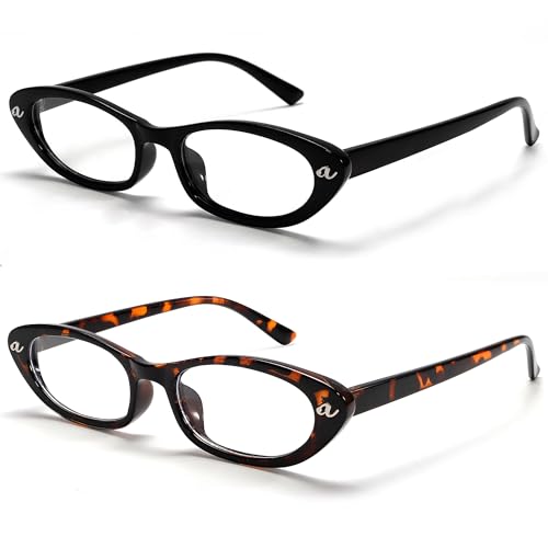 Image of boten Cat Eye Blue Light Blocking Glasses for Women Men Small Oval Eyeglasses Anti Glare Nerd Eyewear