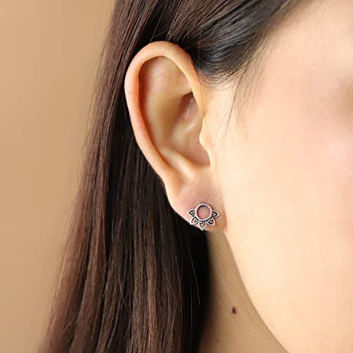 Boma Jewelry Sterling Silver Balinese Filigree Circle Stud Earrings #TOP2