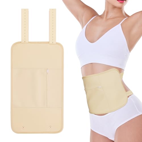 AOOWU Organische Rizinusöl-Packung, Castor Oil Pack Kit, Wiederverwendbare Rizinusöl Packungen Set für Leberentgiftung, Schilddrüse, Verdauung, Verstopfung, 1er-Pack-Beige