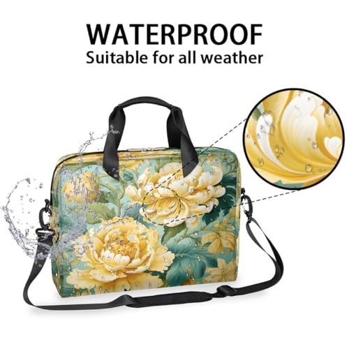 Maletín para laptop de 15.6-16 pulgadas con flores Peony miniatura 3