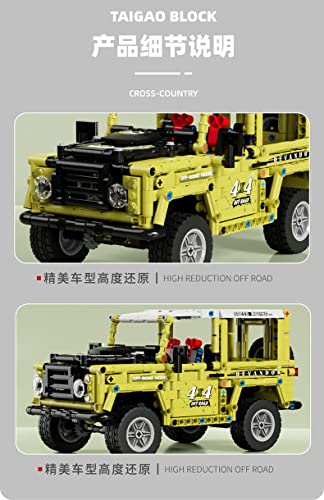 litodinogo TGL T2005 Technik Zurückziehen Land Rove Defender Bausteine,Offroad-Geländewagen Modellauto-Bausatz, SUV für… – Bild 3