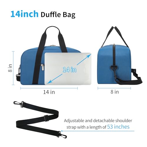 Image of Small Gym Bag 14 inch lightweight Carry On Mini Duffel Bag for Travel Sport - Black