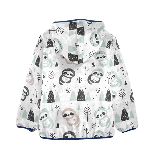 CHIFIGNO Cute Sloth Toddler Boy Jacket Thickened Warm Soft Comfy Warm up Jacket with Arctic Fleece Lining 9-10Y2