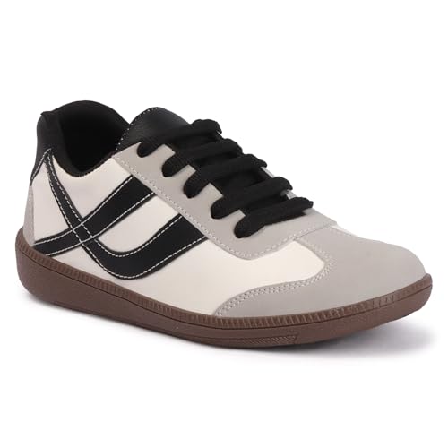 Image of PrasKing Women's Sneakers | Cushioned Non-Slip Grip Sole| Trendy & Stylish Modern Sneakers | Everyday Wear for Walking, College & Outings