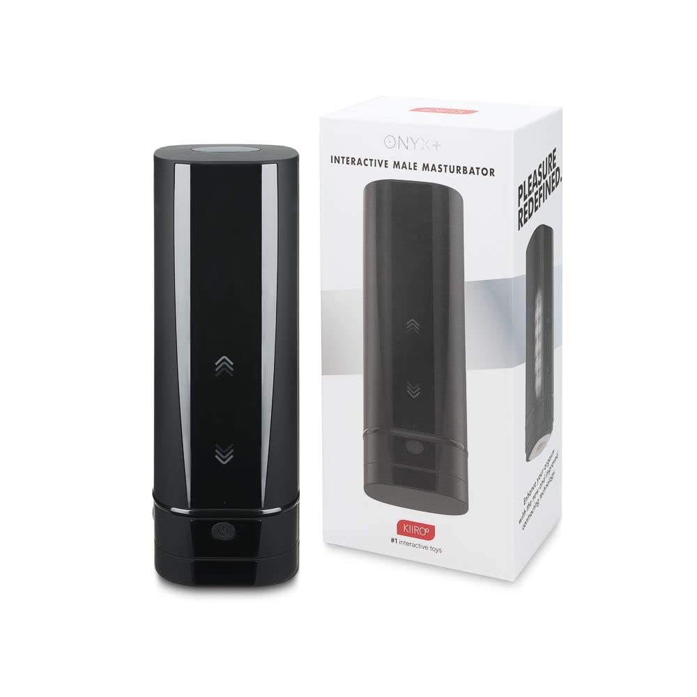 Kiiroo Onyx+ Automatic Male Masturbator in Male Sex Toys - Automatic Mens Sex Toys and Masturbators from Kiiroo that Move with The Video You’re Watching Making the Perfect Sex Toys for Men Black