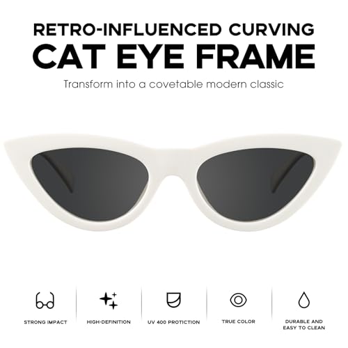 mosanana Retro Pointy Cat Eye Sunglasses Trendy Cute Avant-garde Style MS518102