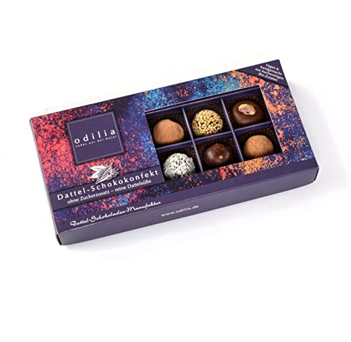 Bio Dattel-Schokokonfekt - Ohne Zusatz von raffiniertem Zucker & Ohne Palmöl - Vegan - Gluten- und laktosefrei I Ohne Konservierungsstoffe