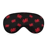 flag of wales welsh red dragon sleeping blindfold mask cute eye shade cover con cinturino regolabile per donna e uomo notte