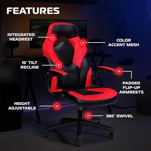 Image of RESPAWN 3085 Gaming Chair, Ergonomic Office Chair, Headrest, Flip-Up Arms