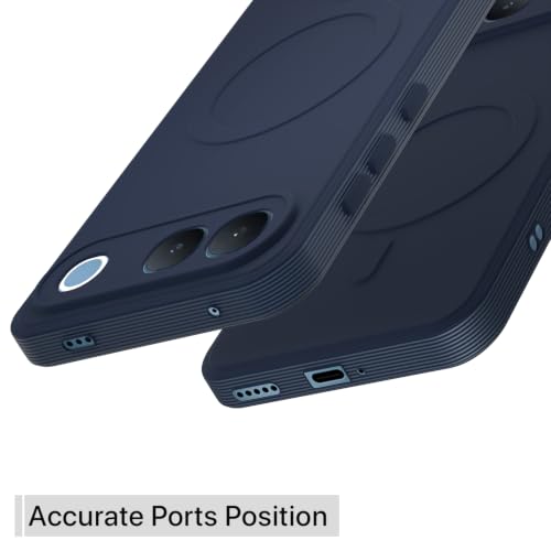 Image of Outlouders Back Cover for Vivo S2 5G | Soft Matte Silicone | Slim Fit | Magnetic-Safe Logo Design (Magnetic-Safe Not Compatible) | Shockproof | Camera Protection Bumper Case (Blue)