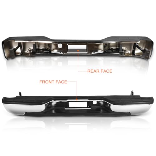 image for PM PERFORMOTOR Rear Step Bumper with License Plate Lights Compatible w