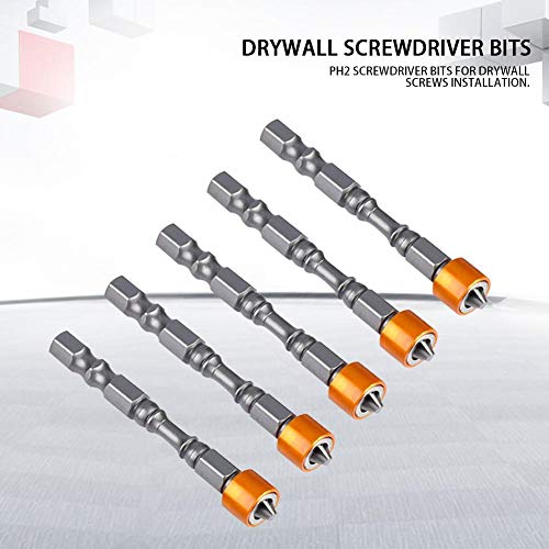 Wincal Drywall Screwdriver Bits-10pcs 65mm PH2 Hex Shank Magnetic Anti-Slip Screwdriver Bits Set - Image 3