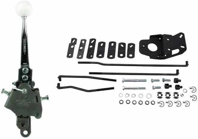 Speedway Motors Hurst Street Super Shifter and Installation Kit for GM Muncie Borg Warner T10 Richmond Super T10 4 Speed Manual Transmission Chrome Stick with Linkage Hardware
