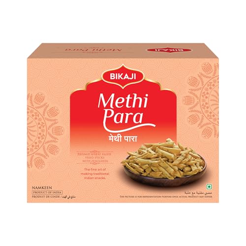 BIKAJI Methi Para 14.11 oz – Crispy Fenugreek Indian Namkeen