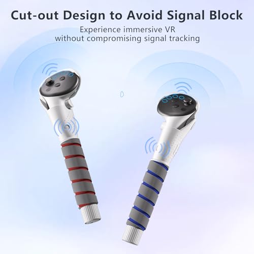 Image of 2 in 1 Long Arms & Handle Attachments Compatible with Oculus Quest 3 /3S Hand Controllers, VR Gorilla Tag Long Arms /Stick Extension Grips for Meta Quest 3 /3S Accessories for Beat Saber Golf Club Game