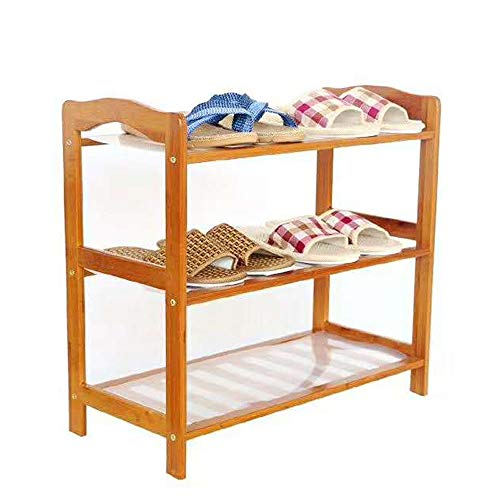 Banc à chaussures en bois naturel à 3 couches pour entrée