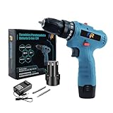 Furadeira Parafusadeira 12V 2AH com Bateria de Íon de Lítio, Torque 35Nm, Mandril 10mm Sem Chave, Inclui 1 Bateria, Carregador e 2 Ponteiras ou Bits – Kit Completo para DIY e Profissionais