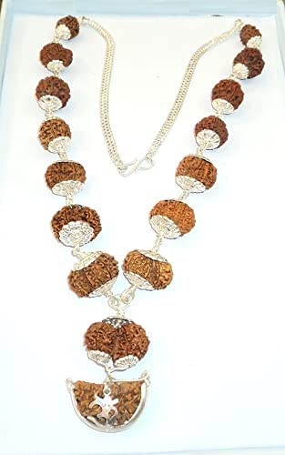 Blustone Original Certified 1 to 14 Mukhi Sarva Siddha Mala Rudraksha Mala Nepali Beads with Gauri Shankar & Ganesh Beads 1. 14. ? ?? ? for Men & Women