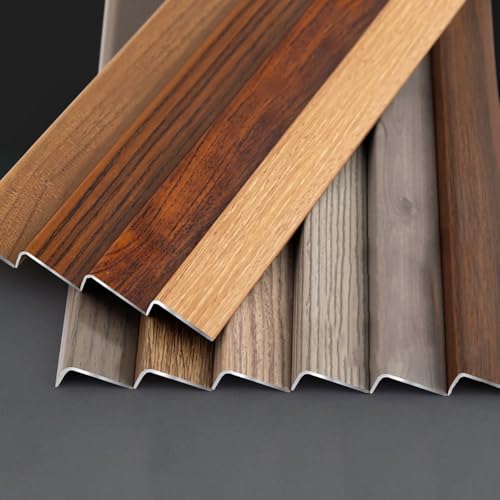 Azulejo de madera gris de 90 cm con borde de aluminio y base 3