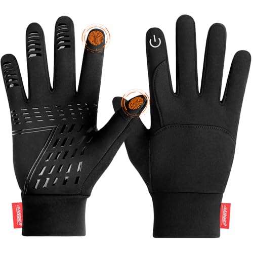 coskefy Running Gloves, Thermal Touch Screen Gloves Winter Men Women for Cycling Biking Sports Walking Skiing Liners