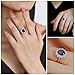 StiloVero Princess Diana Ring, 3.7ct Lab-Grown Blue Sapphire Rings for Women, Halo Gemstone Ring in 18K White Gold Plated Sterling Silver, Sapphire Engagement Rings for Women, Anniversary Birthday Gift for Her (8)