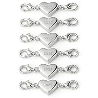 Produktbild von JRYXDS Herz Magnetverschluss Kette 925 Sterling Silber Armband