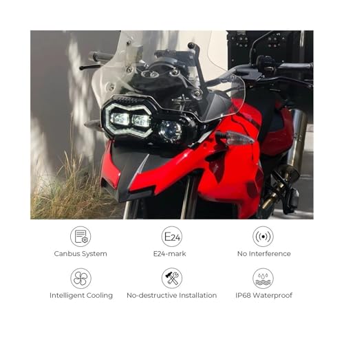 Phares LED Moto E24 Haute Visibilité pour BMW F800GS Assemblage