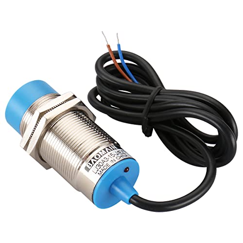 Baomain M30 nicht eingebetteter induktiver Sensorschalter LJ30A3-15-J/EZ zylindrischer Typ AC 90-250 V 400 mA 2 Draht 15 mm NO(normalerweise offen) CE Cover