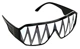 Rasslor Shark Teeth Black Frame Shield Sunglasses