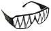 Rasslor Shark Teeth Black Frame Gray Lens Shield Sunglasses