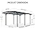 Real Relax Carport 10 x 19 ft Heavy Duty Metal, Multi-Use Shelter with Aluminum Arch-Roof with Polycarbonate Panel for Cars, Boats & Shade, Grey