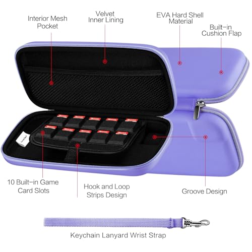 image for ivoler Carrying Case for Nintendo Switch and NEW Switch OLED Model(202
