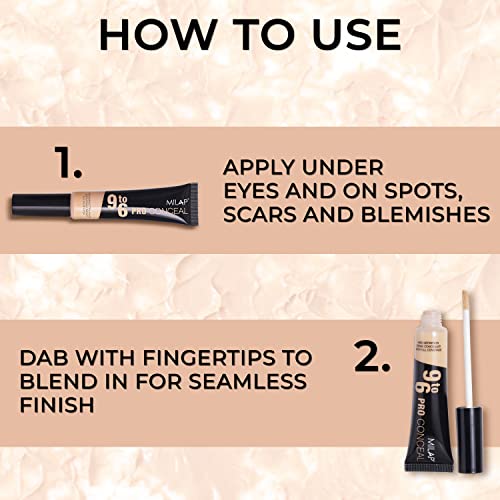 Milap 9 to 6 Pro Liquid Concealer For Face Makeup | Full Coverage Concealer With High Definition | Ideal for Indian Skin Tone | Shade - Vanilla(17ml) - Image 6