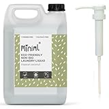 Miniml Eco Laundry Liquid Washing Detergent - 5L Refill and 5L Pump - Natural Non Bio Tropical Coconut Scented Clothes for Machine or Delicate Hand Cleaning - 100% Vegan & Cruelty Free (165 Washes)