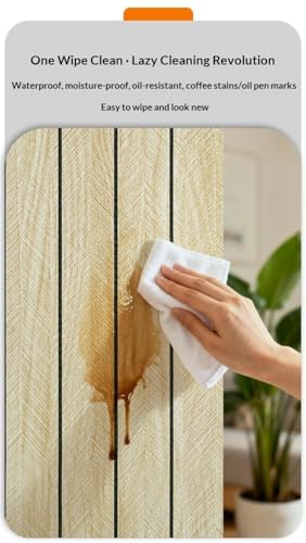 Papier peint imitation bois 3D autocollant brun clair 40x300