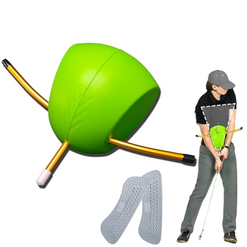 Golf Swing Trainer Aid,The Connector Golf Training Aid,Efficiency of Putting,Chipping,Golf Training Ball,Training Aid Enhance Hand Positioning for All Skill Levels-Portable (Green)