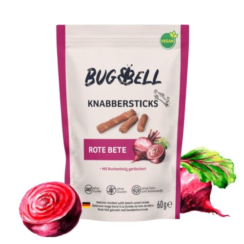 BugBell 60g Knabbersticks Rote Bete – vegane Hundesnacks fettarm