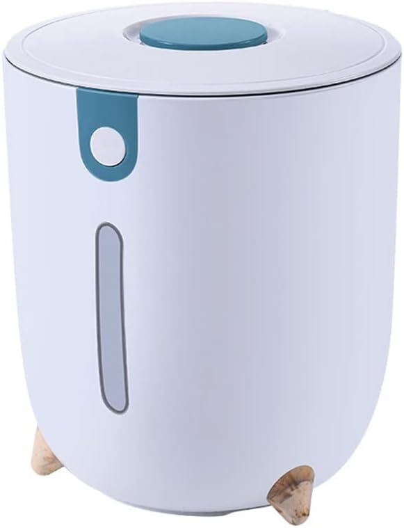 Rice Storage Dispenser With Measuring Cup Food Cereal Bucket Container Kitchen Tool