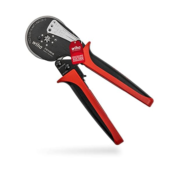 Wiha Profi Crimpzange mit automatische Anpassung auf die Aderendhülsengröße 0,08 bis 16mm² (41246) I Crimpwerkzeug…