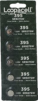LOOPACELL 395/399 Silver Oxide 5 Batteries SR927W / SR927SW
