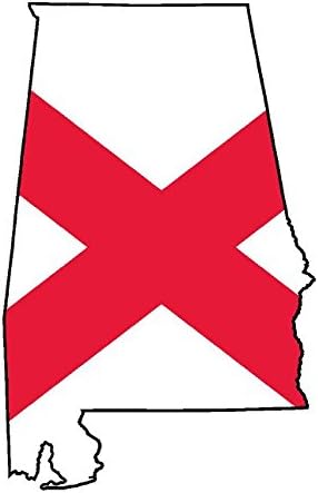 Adhesivo de vinilo con la bandera del estado de Alabama (Q3) para cochecamión, laptopNetbook Window