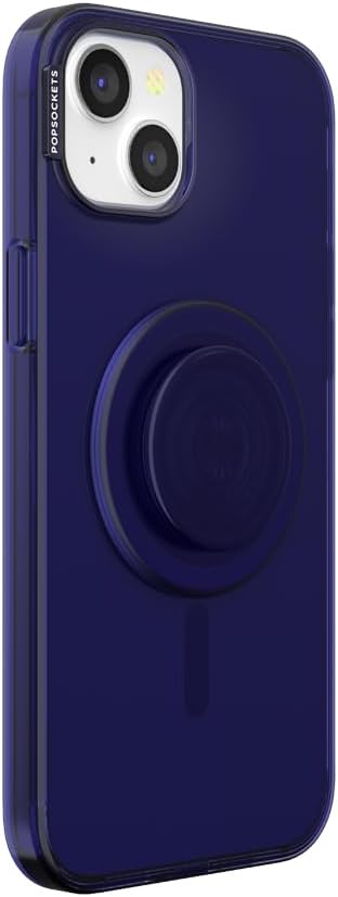 PopSockets iPhone 15 Plus Phone Case with MagSafe, Wireless Charging Compatible, Navy Blue - French Navy
