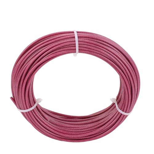 Kit tensor para cable de acero inoxidable de 100ft y 3mm con recubrimiento morado para tendederos y soporte para plantas trepadoras miniatura 7