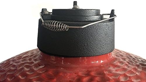Charcoal Kamado Cast Iron Chimney Cap Vision Grill Parts Accessories Metal Top Draft Top Damper Cap Fit for Vision Grills Classic B Series 18 Inch Pit Boss 71220, 71240 Louisiana Grills 61220 Kamado