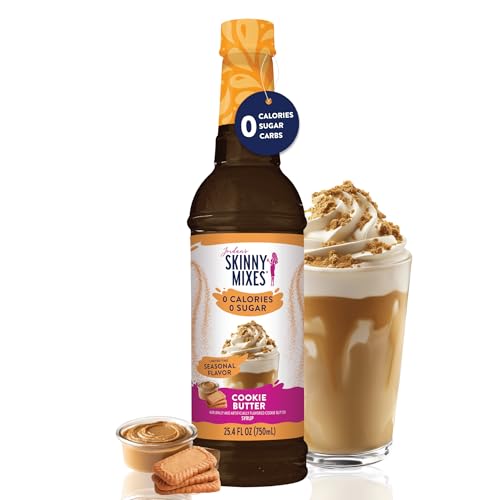 Image of Jordan's Skinny Mixes Sugar Free Coffee Syrup, Holiday Cookie Butter Coffee Flavoring Syrup, Zero Calorie Drink Mix for Lattes, Baking, Protein Shake, Dairy & Gluten Free, Kosher, 25.4 Fl Oz
