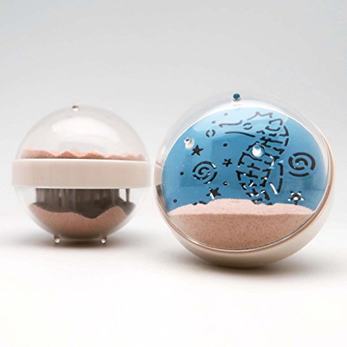 Canplow Sandglobe Paperweight 3- Inch Round, Flip Over To See Turtle & Sea Horse Sand Pattern, Beach Sand Inside #TOP2
