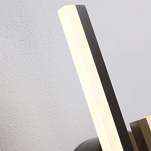 Lámpara de pared de latón creativa con tira larga de cobre y luz LED para salón 6